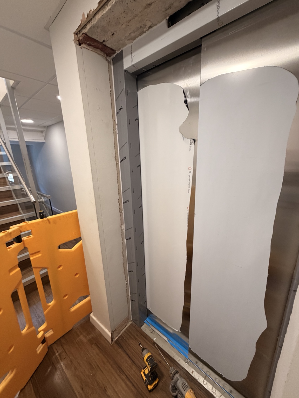 Lift entrance making good in progress